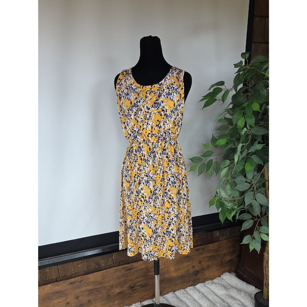 Kaileigh Yellow Floral Midi Dress